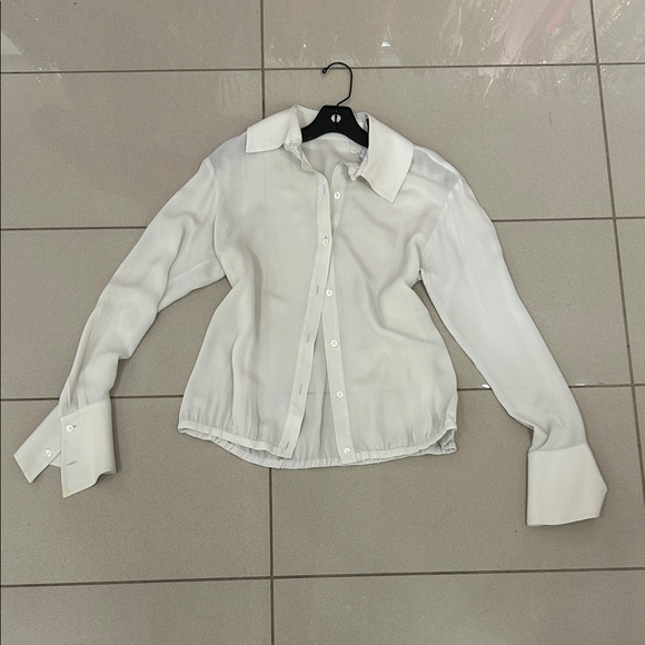 Elegant White Women's Button-Down Shirt